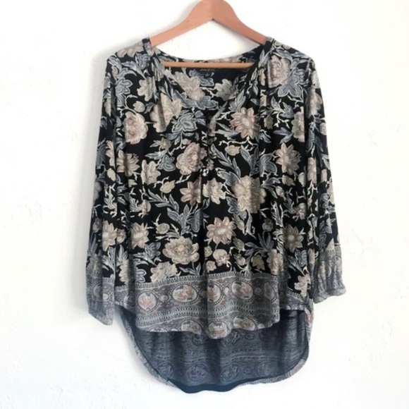 NWT LUCKY BRAND Border sprint Floral Tunic Size 1X - Picture 1 of 10